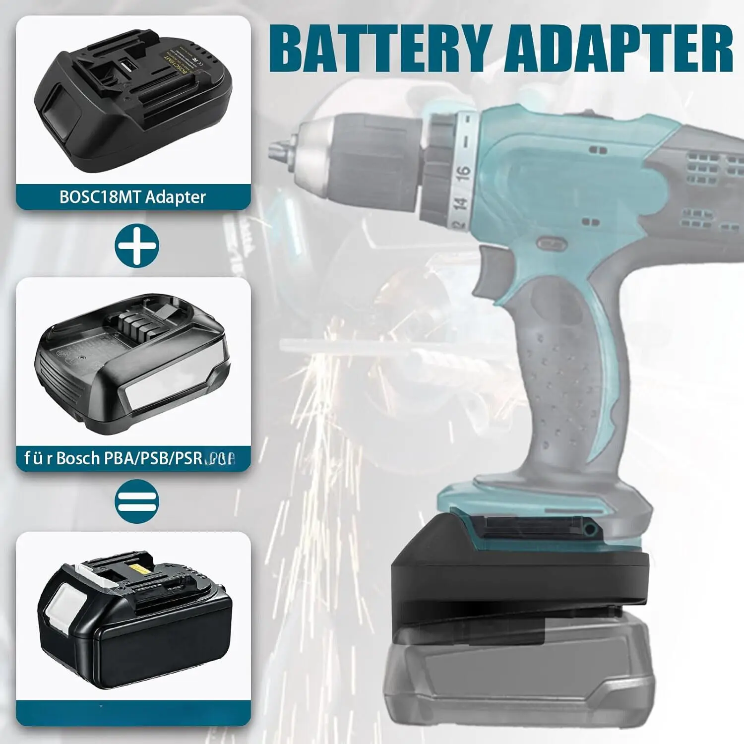 Brushless Cordless Electric Drill 18V - 보쉬 18V PBA 시리즈 리튬이온 배터리