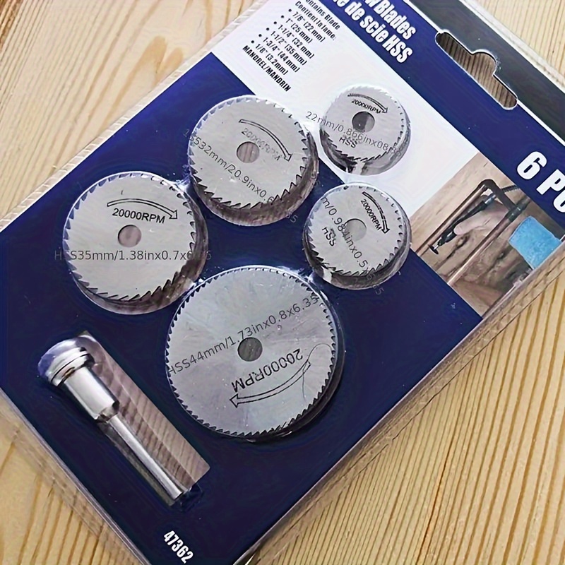Cordless Rotary Tool Kit Accessories - 6Pcs 미니 원형 톱날, Hss 커팅