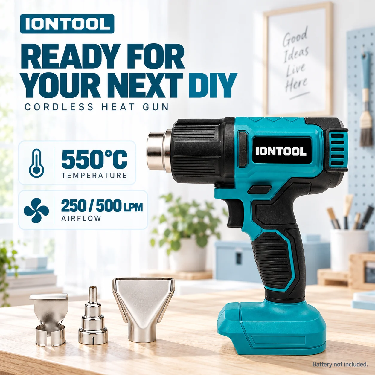 IONTOOL 내구성이 뛰어난 무선 열풍기 550 ℃  - Cordless Heat Gun For Shrink Tubing 리뷰 및 가격