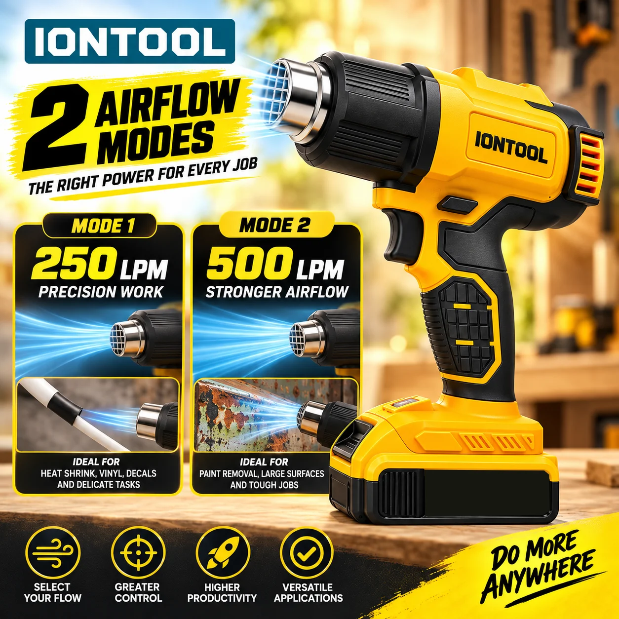 아이온툴 옐로우 550 ℃   빠른 가열 속도를 자랑하 - Cordless Heat Gun For Shrink Tubing 리뷰 및 가격